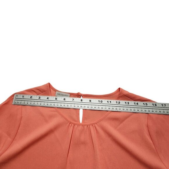 Van Heusen Womens Blouse 3/4 Sleeve Solid Peach Size‎ M - Picture 4 of 11